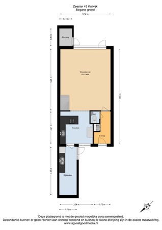 Floorplan - Zeester 43, 2221 KX Katwijk